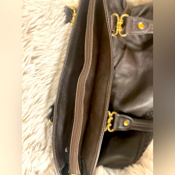 the sak dark brown beautiful leather shoulder bag - Picture 7 of 10